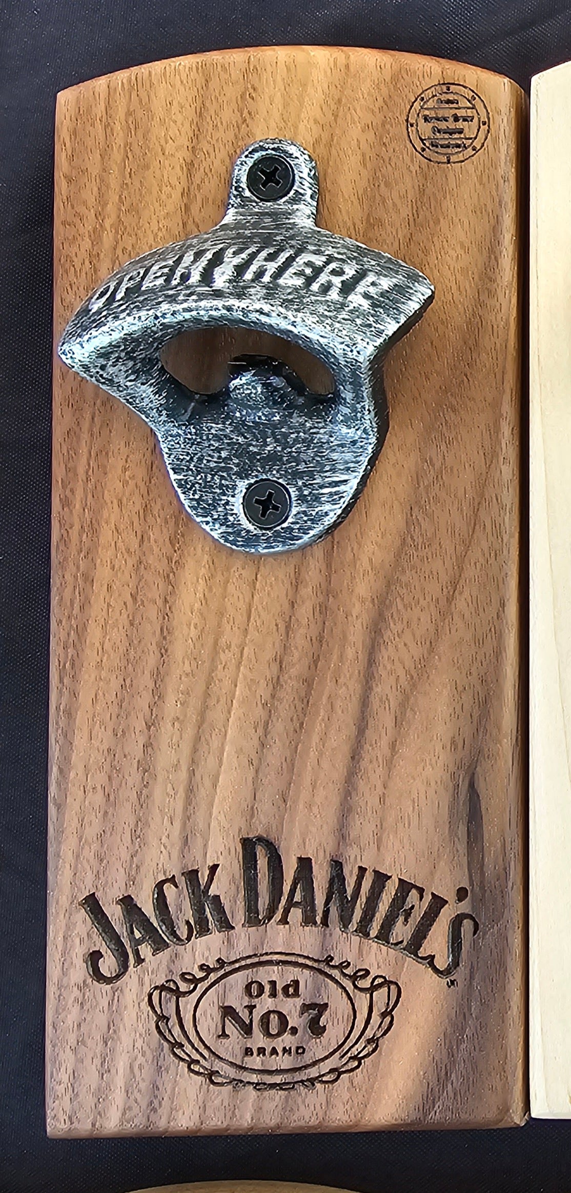 Personalized wall mount unique bottle opener