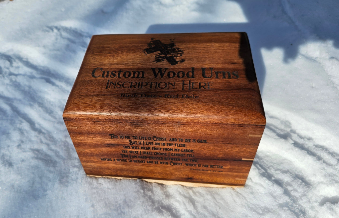 Custom Hardwood Basic Casket Urns