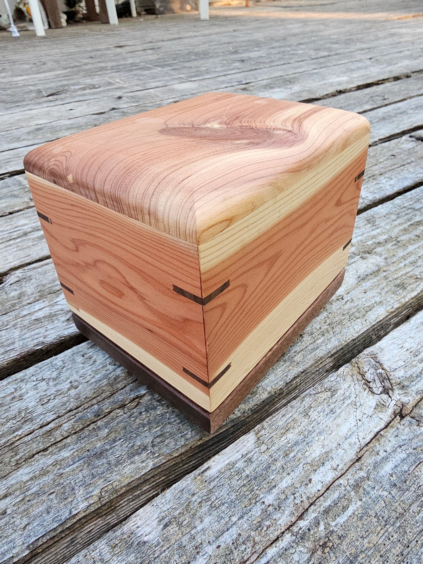 Sunset Red Cedar Woodbox Urn For Ashes