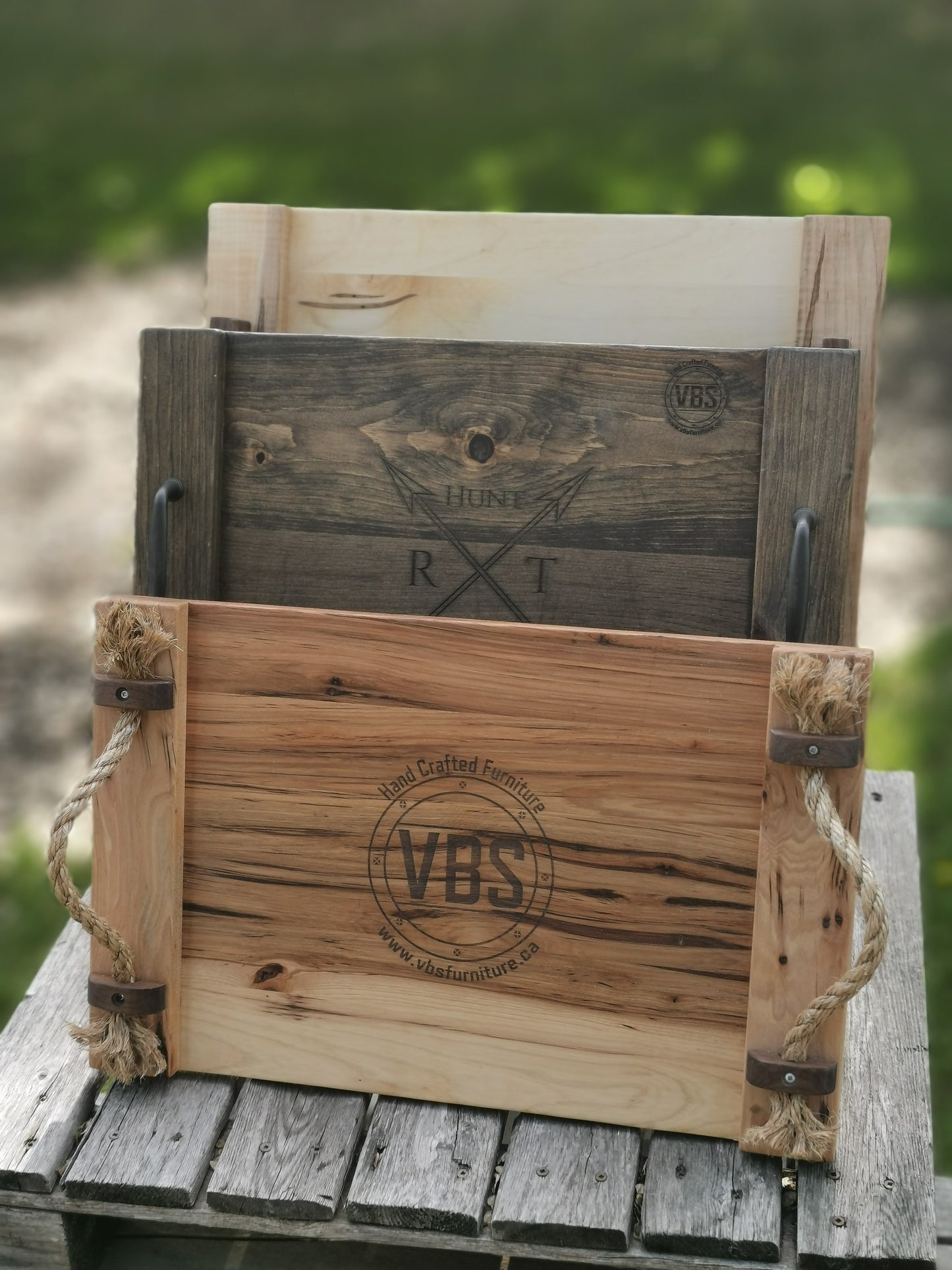 Rustic Wood Serving Trays