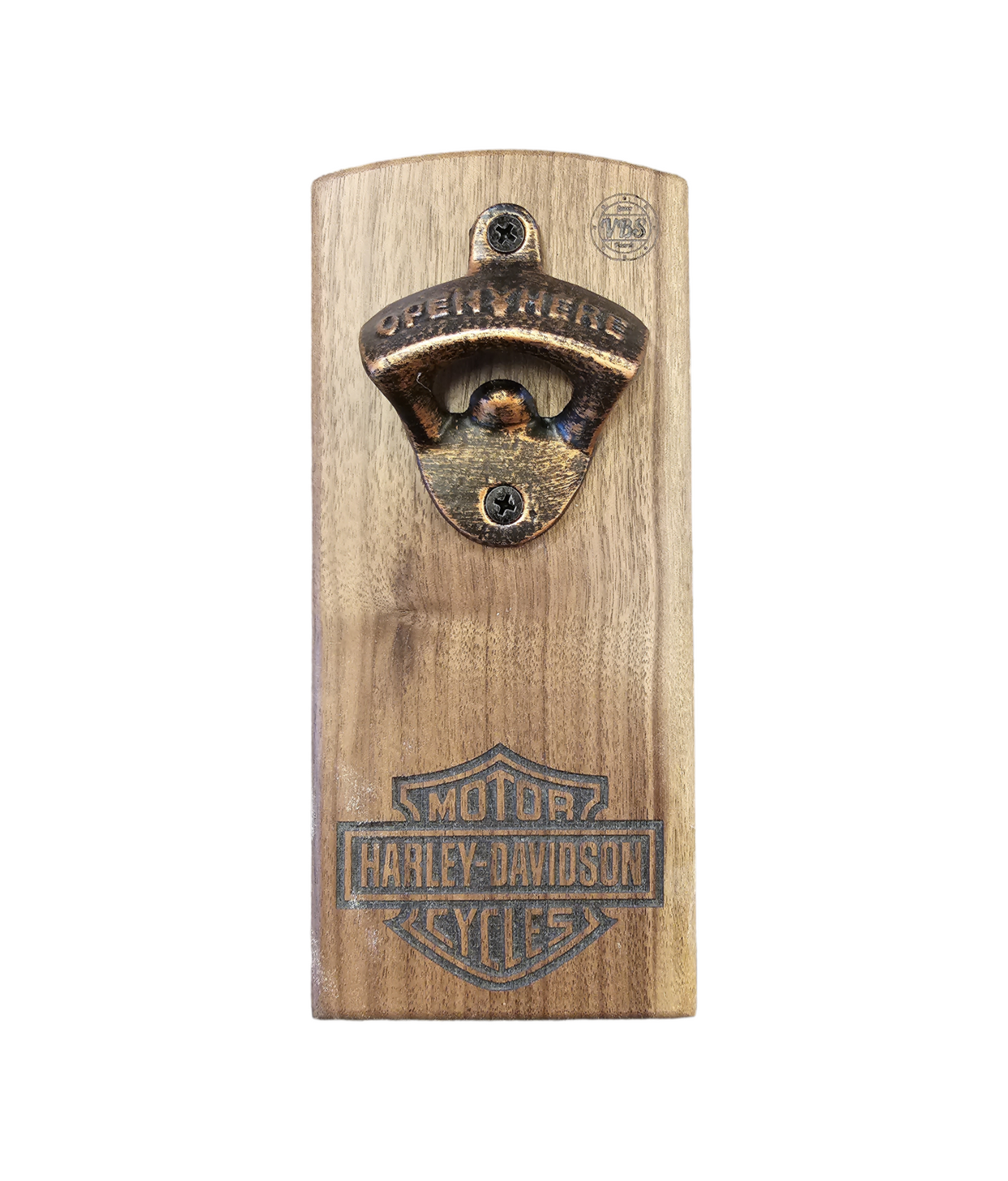 Personalized wall mount unique bottle opener