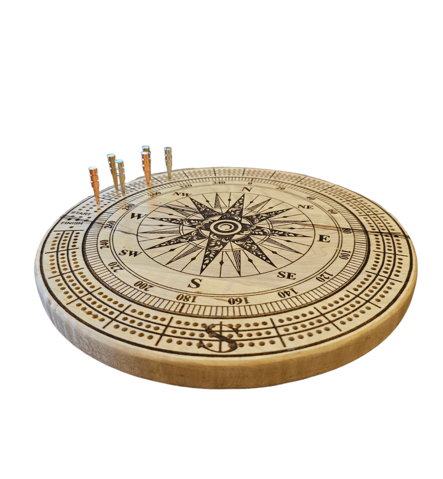 Compass Cribbage board