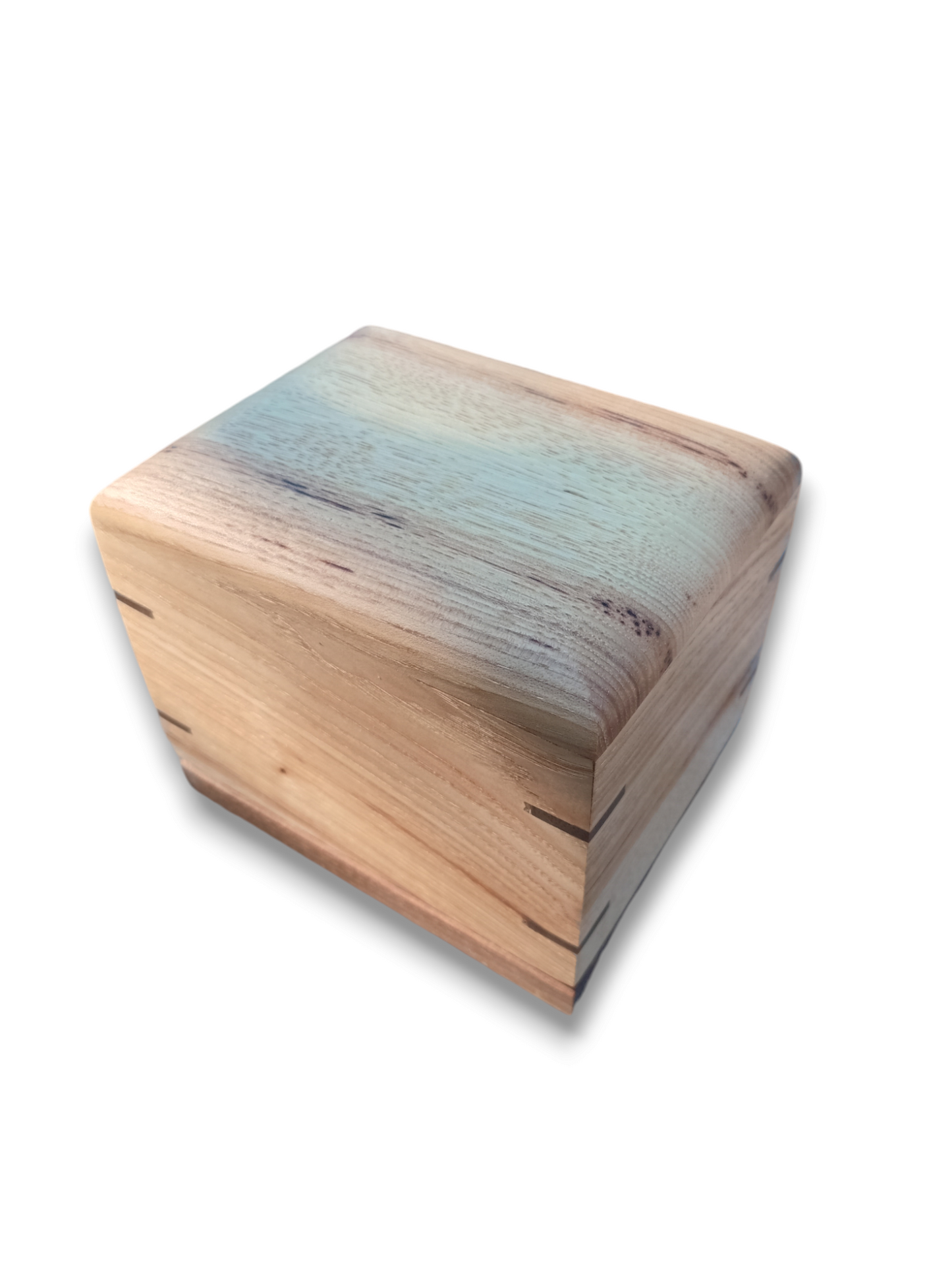 Smoked Hickory Woodbox Urn For Ashes