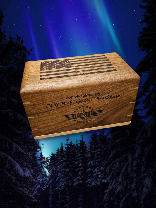 Black Forest Woodbox Urn For Ashes